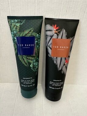 Ted Baker London Body & Hair Wash 8.4 oz Enigmatic Graphite Set of 2 New